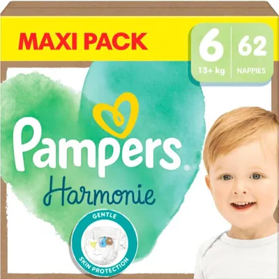 Produktbild von Pampers Harmonie – Windeln – 62 Stück – Größe 6 (ab 13 kg)