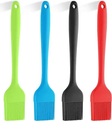 Produktbild von Silikon Pinsel, Backpinsel Silikonpinsel 4 Stücke Set Silikonpinsel Küch Kochpinsel für Kochen,BBQ Grillen,Kochpinsel in Lebensmittelqualität (4 Farben)