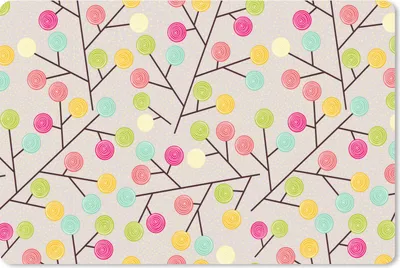 Produktbild von MuchoWow® Schreibtischunterlage Mädchen - Lutschbonbon - Baum - Muster - Mädchen - Rosa - Kinder - Kind 60x40 cm - XXL Mauspad - Großes Mauspad