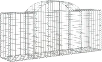 Obrázek produktu pro vidaXL Gabion s vysokým obloukem 200x50x80/100 cm Pozinkované železo