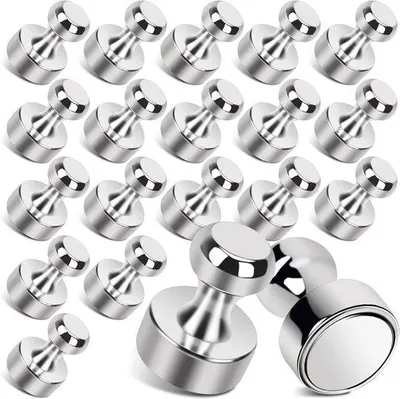 Produktbild von Neodymium-Magneten - 20 Stück stark, extra stark für Kühlschrank, Whiteboard, Büro- und Küchendekoration, Weiß