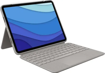 Zdjęcie produktu dla Logitech Combo Touch, QWERTY, Etui Combo Touch do iPada Pro 13 cali (M4) i iPada Pro 12,9 cala (5. i 6. generacji) iPad Pro 13..., Piaskowy, 28 mm, 208,5 mm, 261 mm