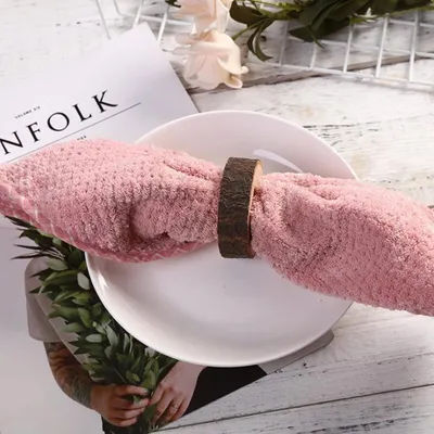 Produktbild von Holzserviettenring - Handgefertigte Serviettenringe - 20 Stück - Dekoration für Feiertage