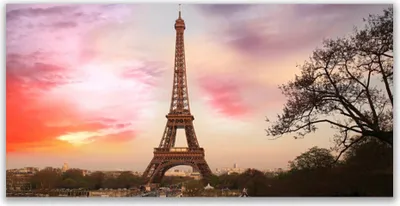 Produktbild von Glasbilder 140x70 Wandbild Druck auf Glas Eiffelturm Architektur