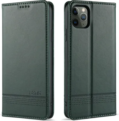 Immagine prodotto di custodia iPhone 11 Pro, Portafoglio con chiusura magnetica e supporto, Custodia Flip in pelle per iPhone 11 Pro verde