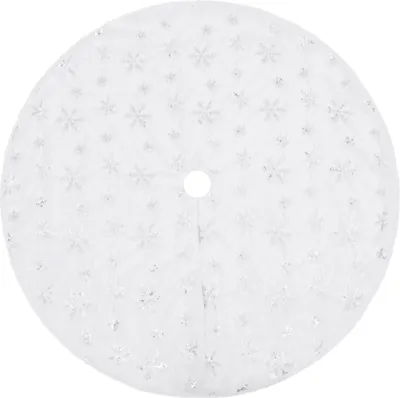 Produktbild von vidaXL Luxus-Weihnachtsbaumrock Weiß 150 cm Kunstfell