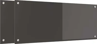 Obrázek produktu pro vidaXL Kuchyňská obkladová deska, 2 kusy, tmavě šedá, 100 x 40 cm, tvrzené sklo