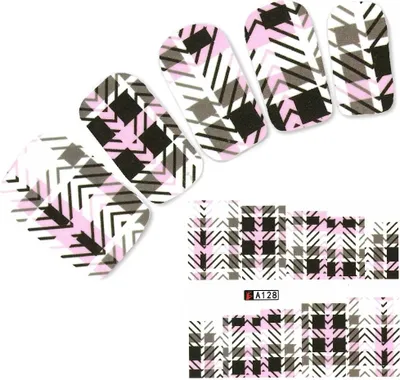 Produktbild von Tattoo Nail Art Karomuster Aufkleber Nagel Sticker