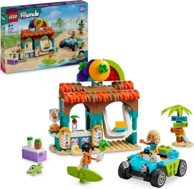 Produktbild von LEGO Friends Strand Smoothie Bar 42625, Bauset, 2 Mini-Puppen + 1 Schildkröte