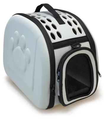 Faltbare Transportbox für Haustiere, 42x27x32 cm, Grau