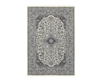 Zdjęcie produktu dla Dywan tradycyjny do salonu 120x170cm, klasyczny wzór szaro kremowy