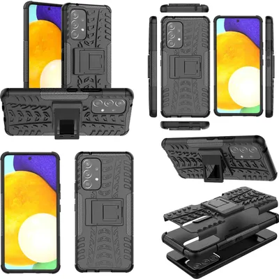 Image de Étui de protection hybride noir pour téléphone portable Samsung Galaxy A53 5G