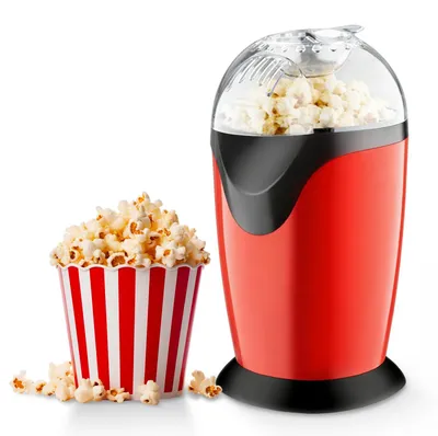 Elektrische Popcornmaschine, 1200 W, 2 Min., fettfrei, für Partys & Filmabende