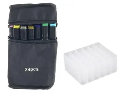 Produktbild von Doppelseitige Alkoholmarker im Etui 24 + Sockel