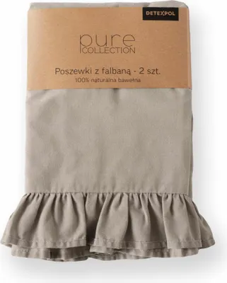 The image shows a product packaged in a cardboard sleeve, with the fabric product visible underneath.