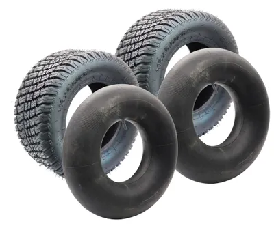 Produktbild von 2x Tubeless Reifen 16x6.50-8 inkl. Schläuche mit geradem Ventil TR13