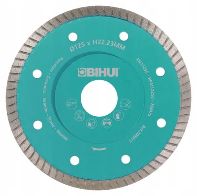 Produktbild von Bihui DCBT5 Turbo Diamanttrennscheibe 125mm präzise