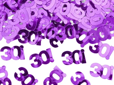 Image de Confetti nombre 30 2x1cm 15g lilas