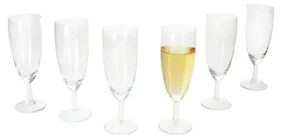 Produktbild von 6er Set Royal Sektgläser geeicht 0,1L Champagner-Glas klare Sektflöte Party