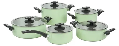 Obrázek produktu pro KOLIMAX - české nerezové nádobí Sada nádobí KOLIMAX COMFORT GREEN 10 ks