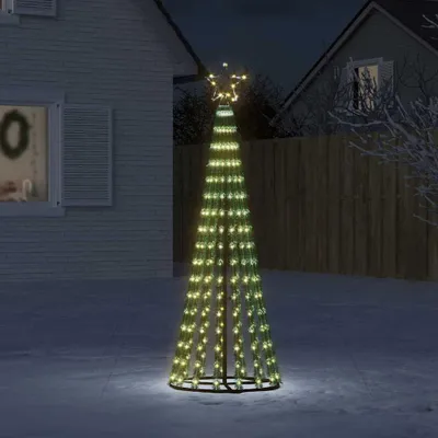 Image de vidaXL Sapin de Noël LED 275 LED blanc chaud 180 cm