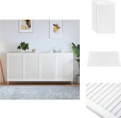 Immagine prodotto di vidaXL Ante dell'armadio a persiana 4 pezzi bianco 99,3x59,4 cm in legno massiccio - Ante dell'armadio