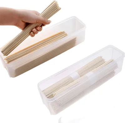 Produktbild von LATRAT 2 Stück Aufbewahrungsbox, Spaghetti, Nudeln, Aufbewahrungsbox, Vorratsdose, Dose, Nudelcontainer mit Deckel für Getreide, Nudeln, Trockenfutter