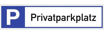 Produktbild von Dreifke® Schild Parkplatzreservierer Privatparkplatz, Alu, 460x110 mm