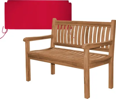 Produktbild von Gartenbank Arezzo Teak Massivholz 120 cm Rot