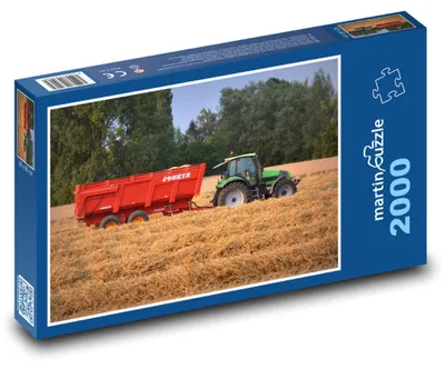 Obrázok produktu pre Puzzle 2000 Traktor pri zbere obilia - martinpuzzle