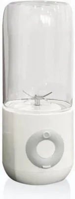 Immagine prodotto di Caricabatterie USB portatile con mini frullatore - 500 ml - Frullatore portatile - da viaggio - Mini - Bianco