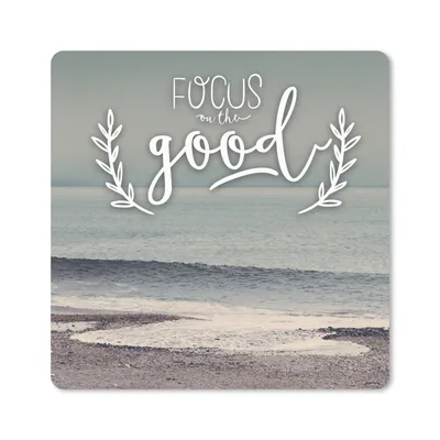 Produktbild von MuchoWow® Mauspad Mousepad Konzentriere dich auf das Gute" - Sprüche - Zitate 30x30 cm - Mousepads - Maus Mat - Pad - Mausunterlage - Gaming