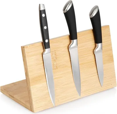 Obrázok produktu pre Vilde | Magnetický blok na nože - stojan na nože - bambus - držiak na nože - 25x14x15 cm