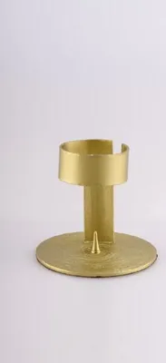 Produktbild von Kerzenleuchter Ø für Kerzen 4 cm Aluminium, gold, matt, rund