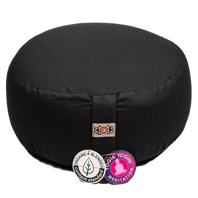 Obrázok produktu pre Meditačný vankúš Čierna organická bavlna (ocs) - 33x17cm; ± 2300 g