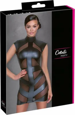 Produktbild von Cottelli PARTY Kleid mit transparenten Powernet-Einsätzen XL