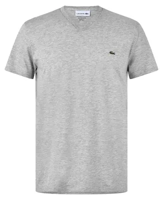 Produktbild von Lacoste - "Pima" T-Shirt für Herren, V-Ausschnitt, Leicht GT20683 (XS) (Silbergrau)