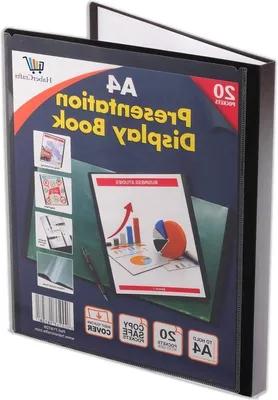 Produktbild von Famanu Präsentationsmap A4 - Schwarz, 20 Taschen, 40 Ansichten