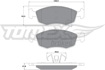 Produktbild von TOMEX brakes Bremsbeläge Satz Vorne Bremsklötze für FIAT 500 (312) TX 16-90