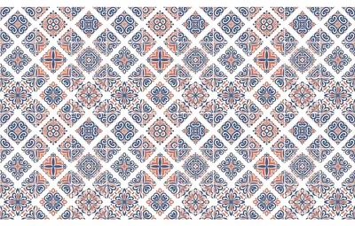 Image de Autocollants muraux imitation carrelage pour la cuisine et la salle de bains – 60 autocollants AZULEJOS SEFANIA – 60 autocollants de 15 x 15 cm