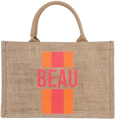Immagine prodotto di Borsa tote in juta esotica a righe, ecologica
