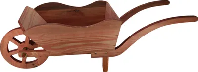Produktbild von Pflanz-Schubkarre aus Holz, 100 x 30 x 34 cm, naturbelassen