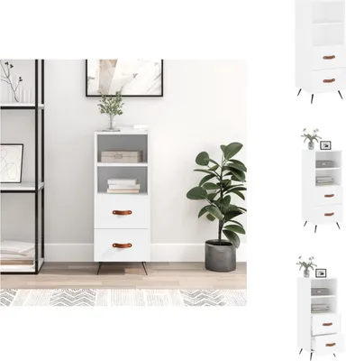 Immagine prodotto di vidaXL Credenza bianca 34,5x34x90 cm Materiale a base di legno - Credenze
