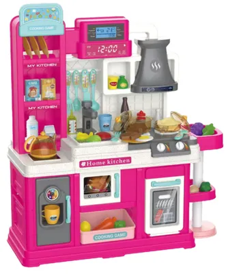 Image de Cuisine pour enfants Cycle de l'eau Changement de couleur Aliments Vapeur Rose 64 Pcs.