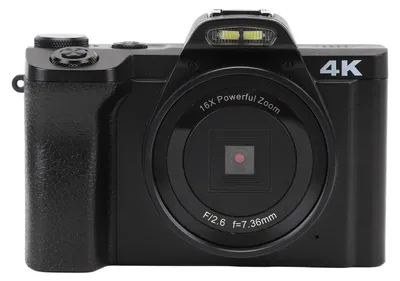 Produktbild von 4K Digital Camera 3.5inch IPS Screen 48MP 16X Zoom Mode Dial Support 128GB HD 30FPS 4K Vlogging Camera with Lanyard for Teens Adult Beginner