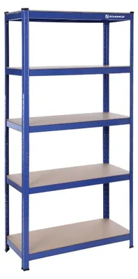 Immagine prodotto di Scaffale robusto in acciaio – scaffale per garage – 5 ripiani – capacità 650 kg – dimensioni 150 x 75 x 30 cm