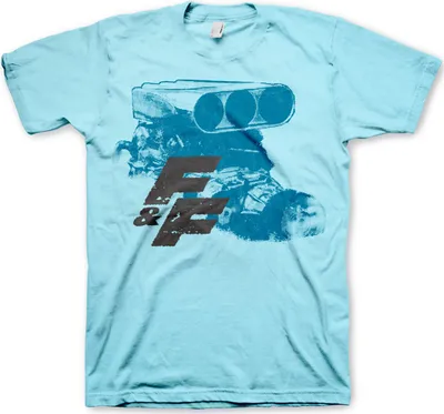 Produktbild von Fast & Furious Engine T-Shirt - Small - Skyblue