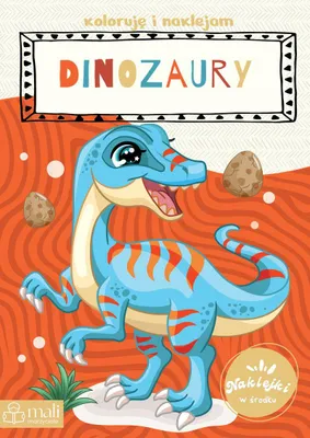 Image de Koloruję i naklejam dinozaury - książeczka z naklejkami 16 stron