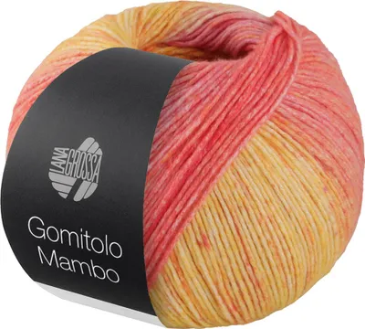 Produktbild von Lana Grossa - Gomitolo Mambo 2031 orange lachsrosa pink hellgelb sonnengelb