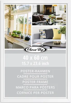 Produktbild von Posterrahmen 40 x 60 cm Holzdekor weiß